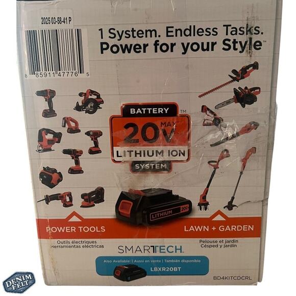 BLACK+DECKER 20V 4 Tool Combo Kit w/ 2Lithium Ion Batteries & Charger | NEW!! - Picture 3 of 16